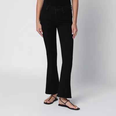 Mother The Weekender Mini Bootcut Jeans In Black Denim