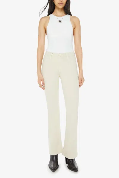 Mother The Weekender Sneak Flare Jean In Frozen Cream In White
