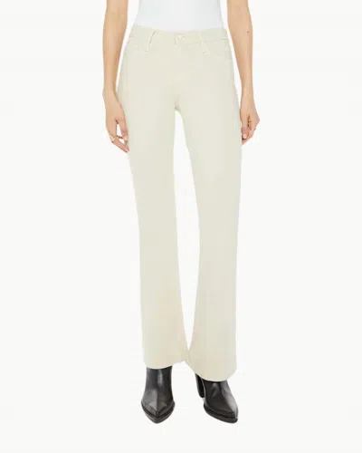 Mother The Weekender Sneak Flare Jean In Frozen Dew In White