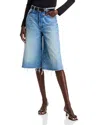 Mother The Whole Lot Frayed Hem Denim Shorts In Wipeout