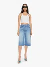 Mother The Whole Lot Frayed Hem Denim Shorts In Multi