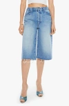 Mother The Whole Lot Frayed Hem Denim Shorts In Wipeout