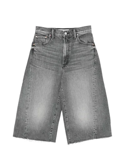 Mother The Whole Lot Shorts In Gray