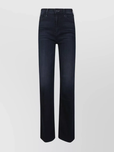 Mother The Wide Leg Denim Trousers In Blue