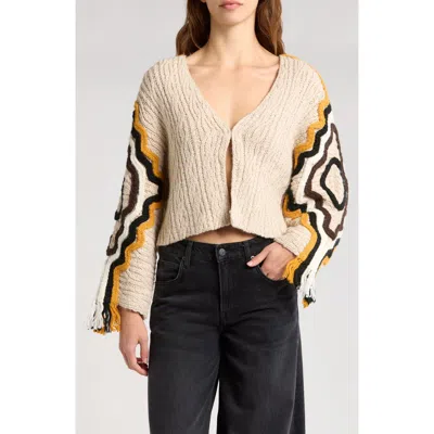 Mother The Wing It Cardigan In Fringe Binge