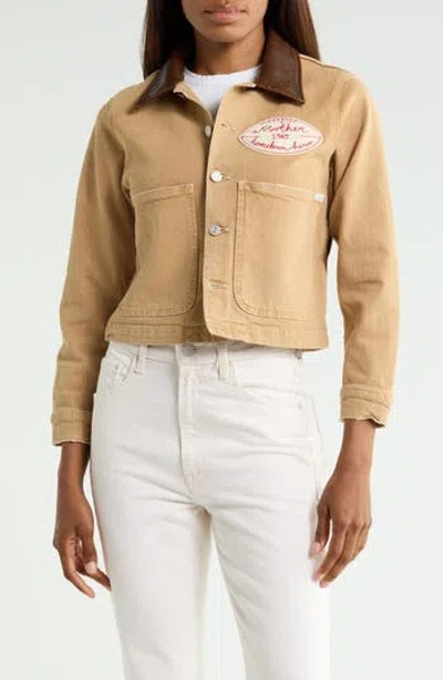 Mother The Workwear Shorty Jacket In Devil Doesnt Care Whole Wheat