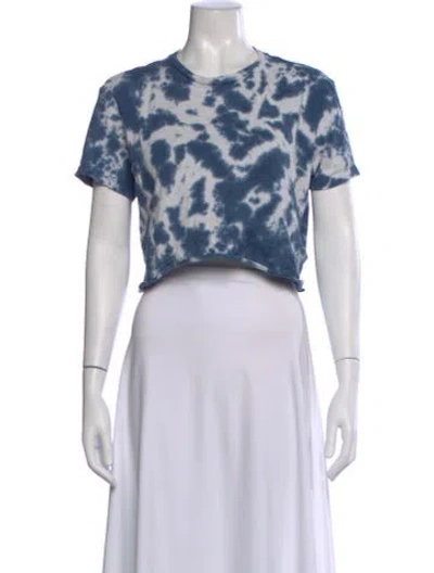 Pre-owned Mother Tie-dye Print Crew Neck Crop Top In Multi