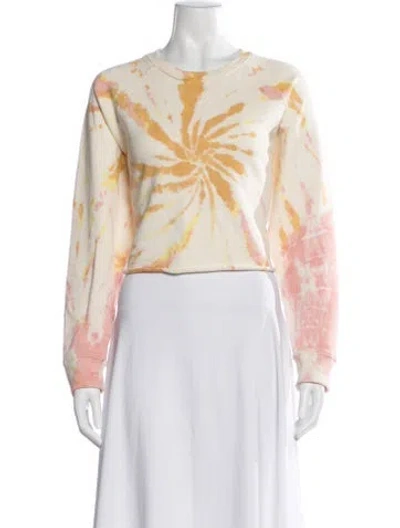 Pre-owned Mother Tie-dye Print Crew Neck Sweater In Neutral