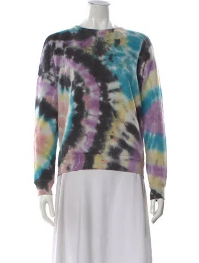 Pre-owned Mother Tie-dye Print Crew Neck Sweatshirt In Multi