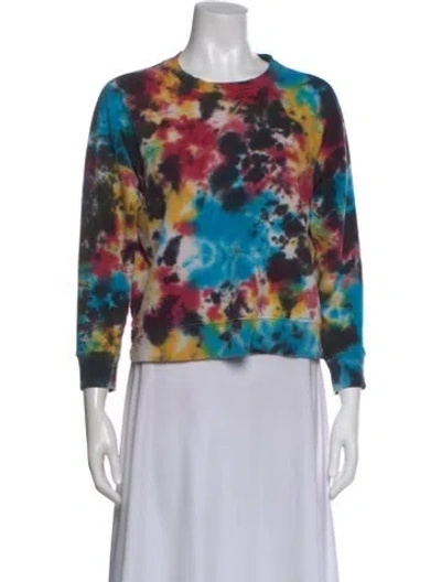 Pre-owned Mother Tie-dye Print Crew Neck Sweatshirt In Multi