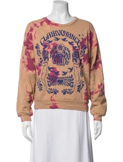 Pre-owned Mother Tie-dye Print Crew Neck Sweatshirt In Multicolor
