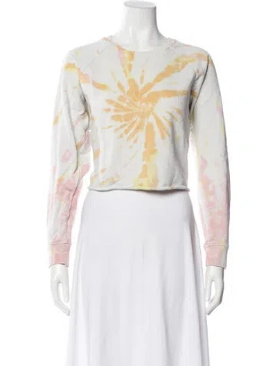 Pre-owned Mother Tie-dye Print Crew Neck Sweatshirt In Neutral