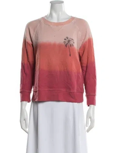 Pre-owned Mother Tie-dye Print Crew Neck Sweatshirt In Orange