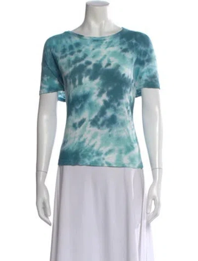 Pre-owned Mother Tie-dye Print Crew Neck T-shirt In Blue