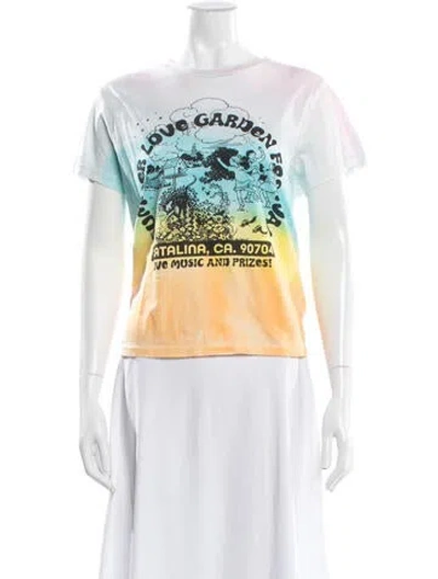 Pre-owned Mother Tie-dye Print Crew Neck T-shirt In Multi