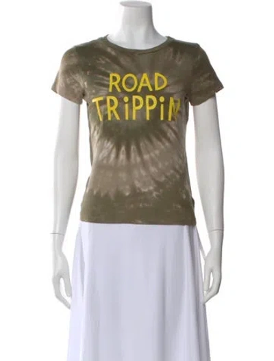 Pre-owned Mother Tie-dye Print Crew Neck T-shirt In Multi