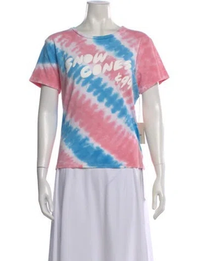 Pre-owned Mother Tie-dye Print Crew Neck T-shirt W/ Tags In Purple