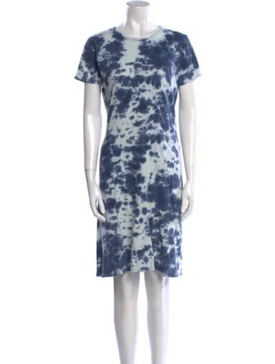 Pre-owned Mother Tie-dye Print Mini Dress In Blue