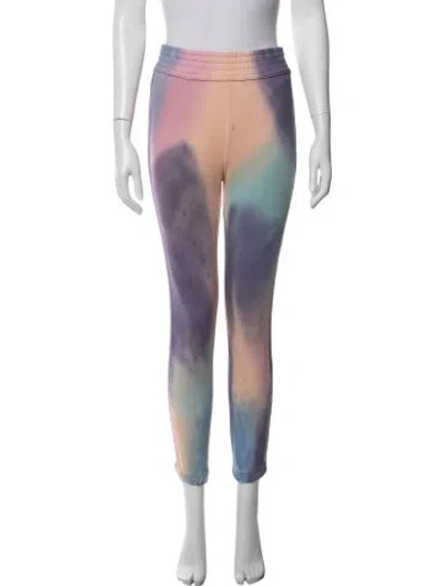 Pre-owned Mother Tie-dye Print Sweatpants W/ Tags In Pink