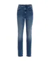 Mother The Swooner Rascal High Waist Ankle Jeans In Blue