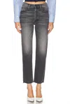 Mother Tomcat Ankle Fray Jean In Wanted In Black