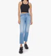 Mother The Tomcat Ankle Fray Jeans In Kitty Corner In Multi