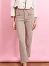 Mother Straight Trousers With Embroidered Detail And Pockets In Multi