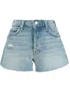Mother Tomcat Denim Shorts In Blue