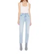 Mother The Lil Rambler Zip Flood Jeans In Out Of The Blue In Multi