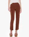 MOTHER TOMKAT ANKLE CORDUROY PANT IN FRIAR BROWN