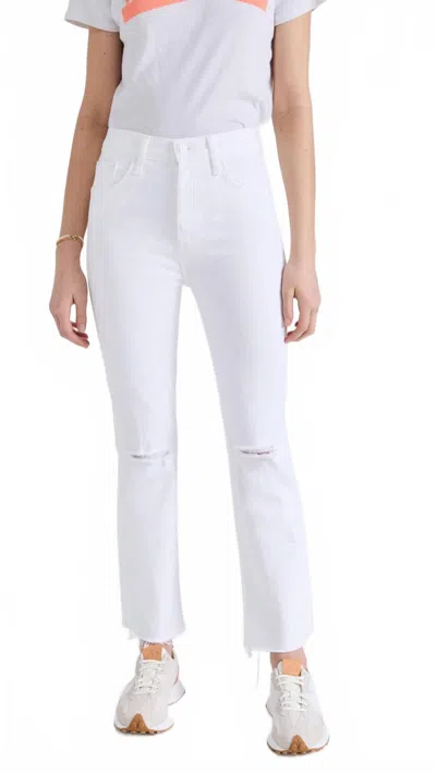 Mother Tripper Ankle Fray Jean In Unfairest Of Them All In White