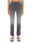 Mother The Tripper High Waisted Kick Flare Jeans In Gray
