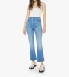 Mother The Tripper Flood Fray Jeans In Blue