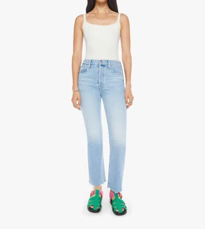 Mother Tripper Flood Fray Jean In Look Ma No Hands In Blue