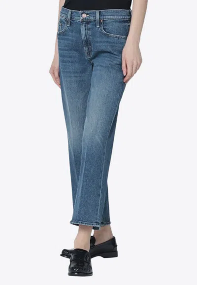 Mother Troublemaker Straight-leg Jeans In Blue