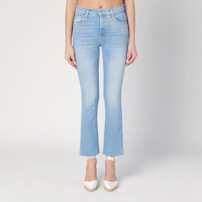 MOTHER MOTHER TRUMPET JEANS THE DODGER SNEAK LIGHT BLUE WASHED