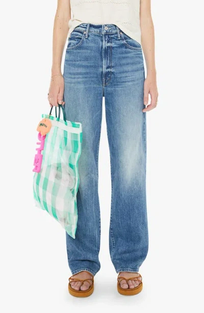 Mother Tunnel Vision Sneak High Waist Relaxed Straight Leg Jeans In Blue