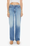 Mother Tunnel Vision Sneak High Waist Straight Leg Jeans In Blue