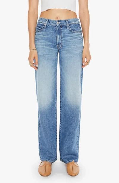Mother Tunnel Vision Sneak High Waist Straight Leg Jeans In Blue