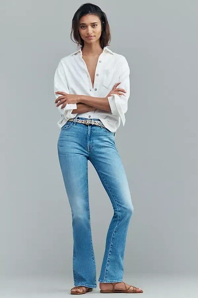 Mother Tunnel Vision Sneak High-rise Straight-leg Jeans In Blue