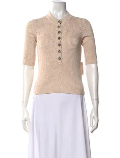 Pre-owned Mother Tweed Pattern Mock Neck Sweater W/ Tags In Neutrals