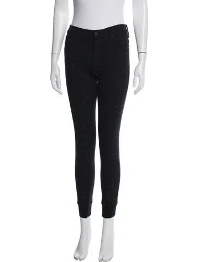 Pre-owned Mother Tweed Pattern Sweatpants In Black