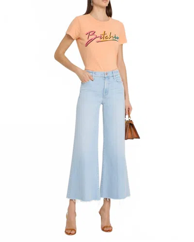 Mother Twister Ankle Fray Jean In Cowabunga In Blue