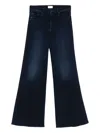 Mother Twister Flare Jeans In Blue