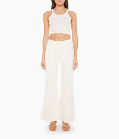 Mother Twister Skimp Flare High-rise Pants In Cream Puffs In Multi