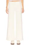 Mother Twister Skimp High Rise Flare Pants In Cream Puffs In White