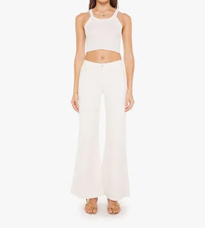 MOTHER TWISTER SKIMP HIGH RISE PANTS IN CREAM PUFFS