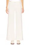 Mother Twister Skimp High Rise Wide Leg Flare Jeans In Cream Puffs