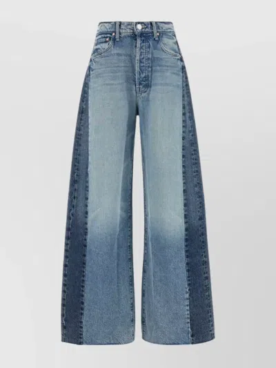 MOTHER TWO-TONE DENIM WIDE-LEG JEANS