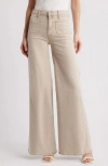 Mother Undercover Sneak Patch Pocket Wide Leg Jeans In Caramel